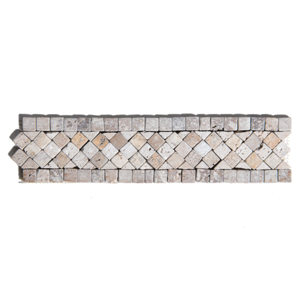 Bordura Mozaic Travertin Cod 604 7 x 29.5 x 1 cm