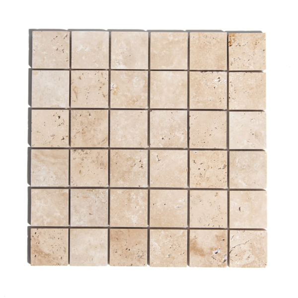 Mozaic Travertin Classic Lustruit 4.8 x 4.8 x 1 cm