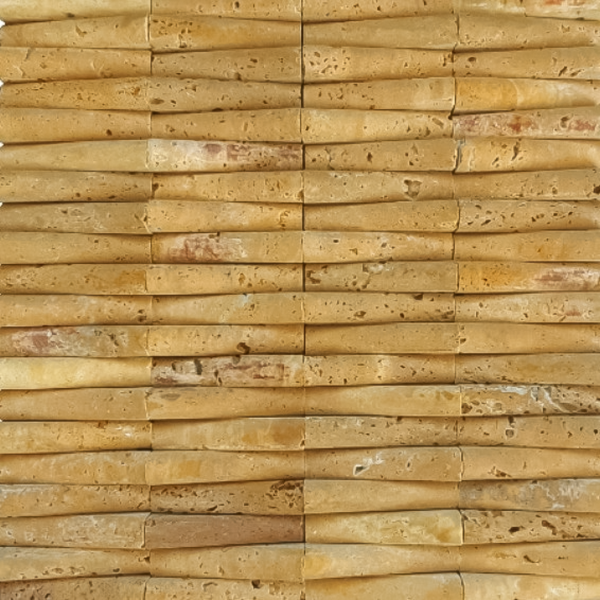 Mozaic Travertin Yellow Bamboo 1.5 x 7.5 x 2 cm